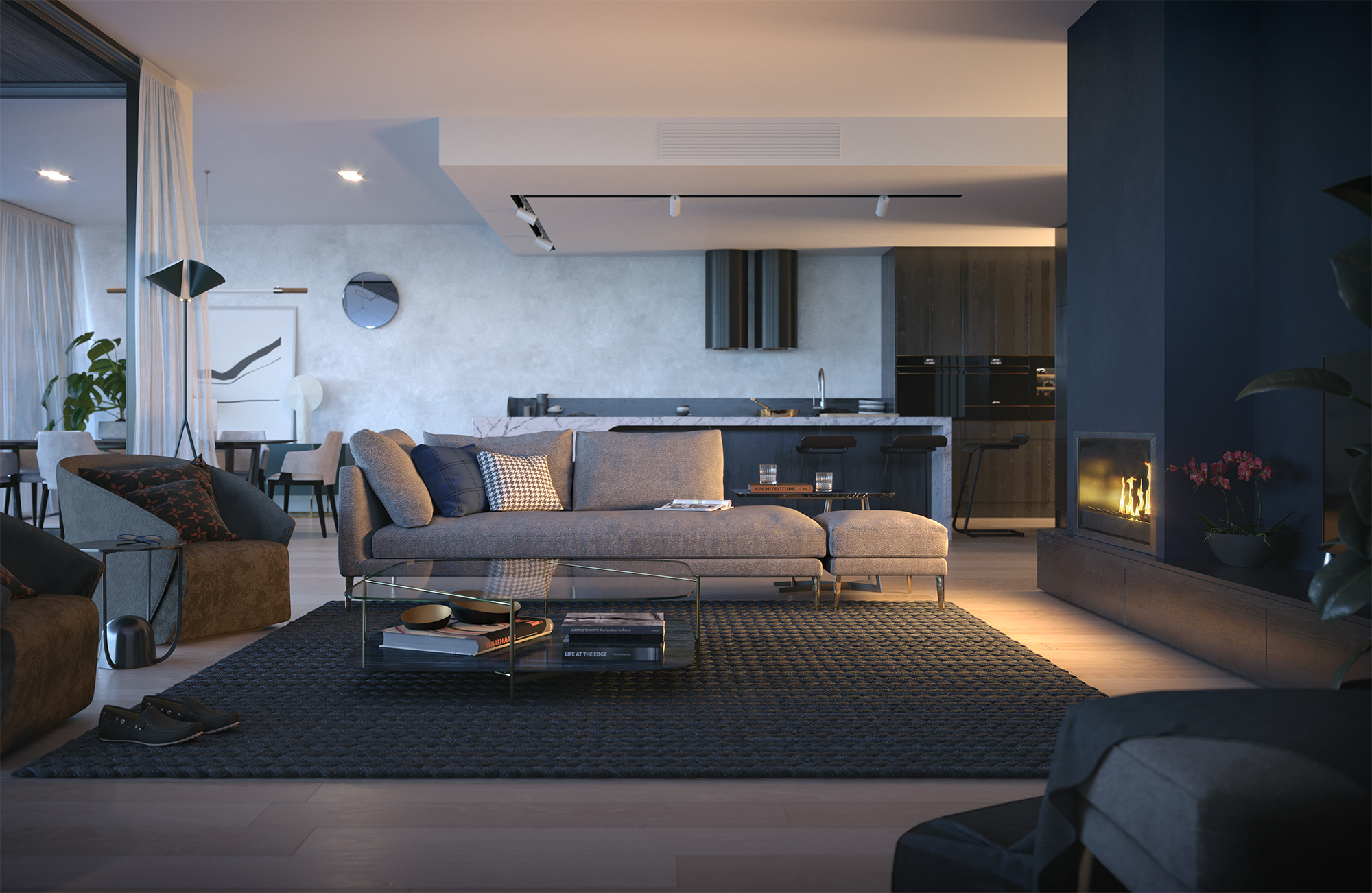 Avalon Penthouse Living Area (render supplied by Mosaic Group)