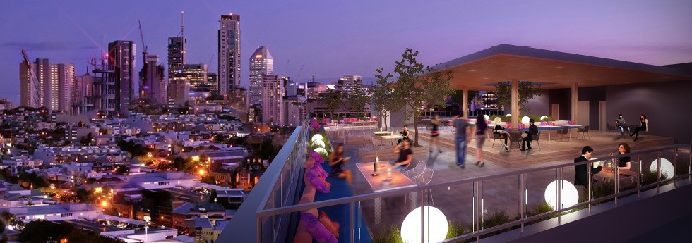 The sunset lounge at Belise in Bowen Hills, right near the proposed Exhibition Station.