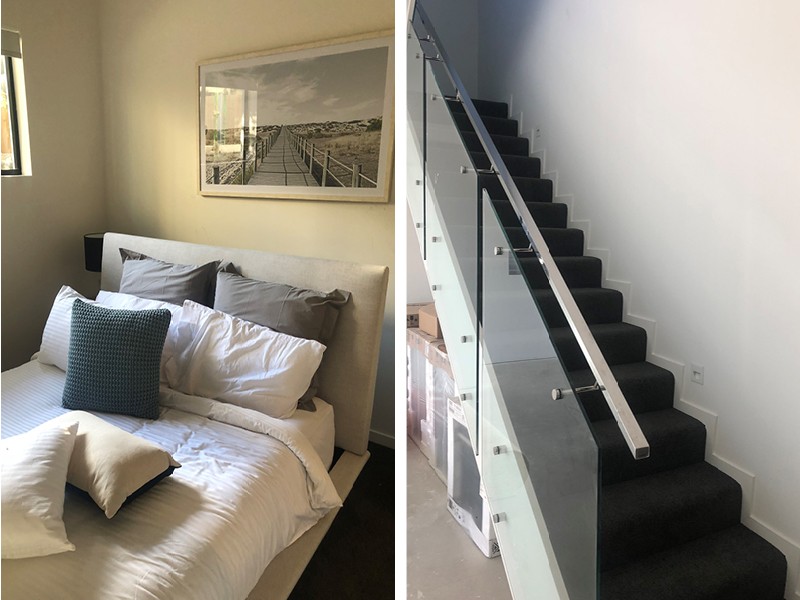 Alto Strada Lutwyche bedroom and stairwell.