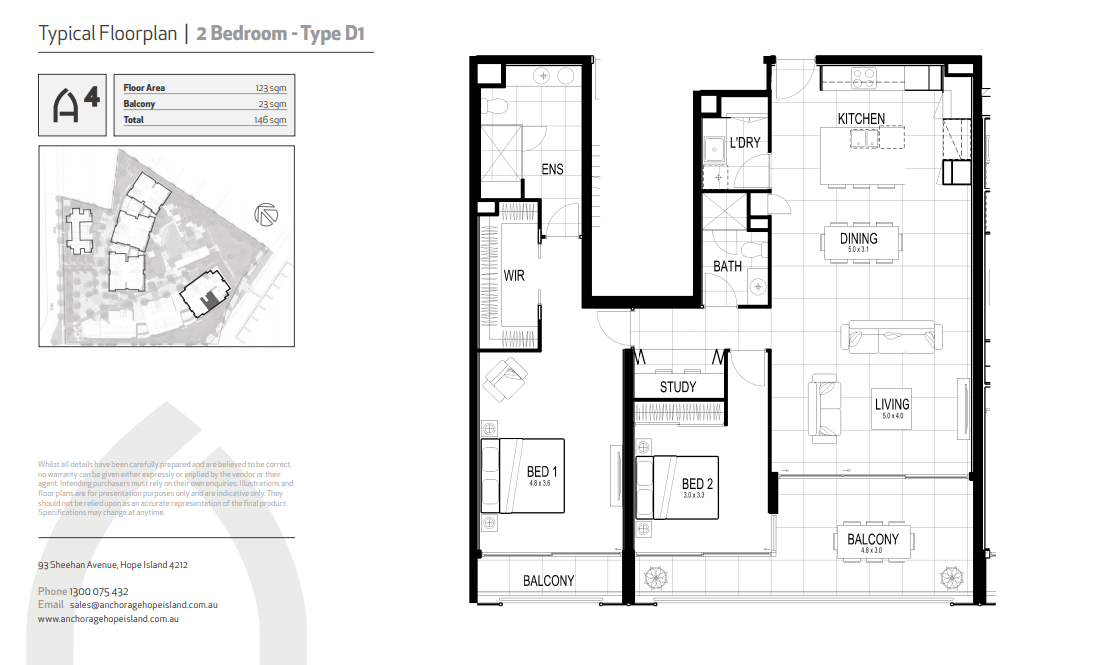 Anchorage Hope Island Example Floor Plans Type D1