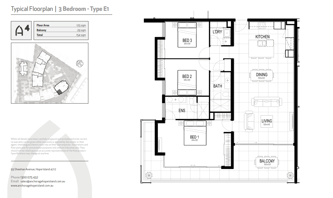 Anchorage Hope Island Example Floor Plans Type E1