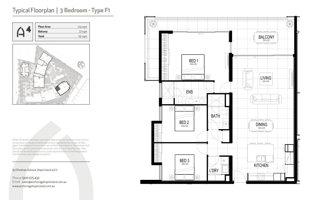 Anchorage Hope Island Example Floor Plans Type F1