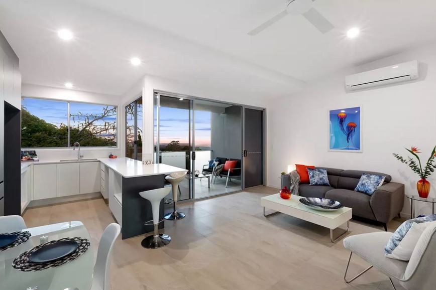 Ascent on Buderim Kitchen and Living Area
