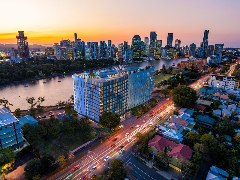 Banyan Tree Residences exterior sunset