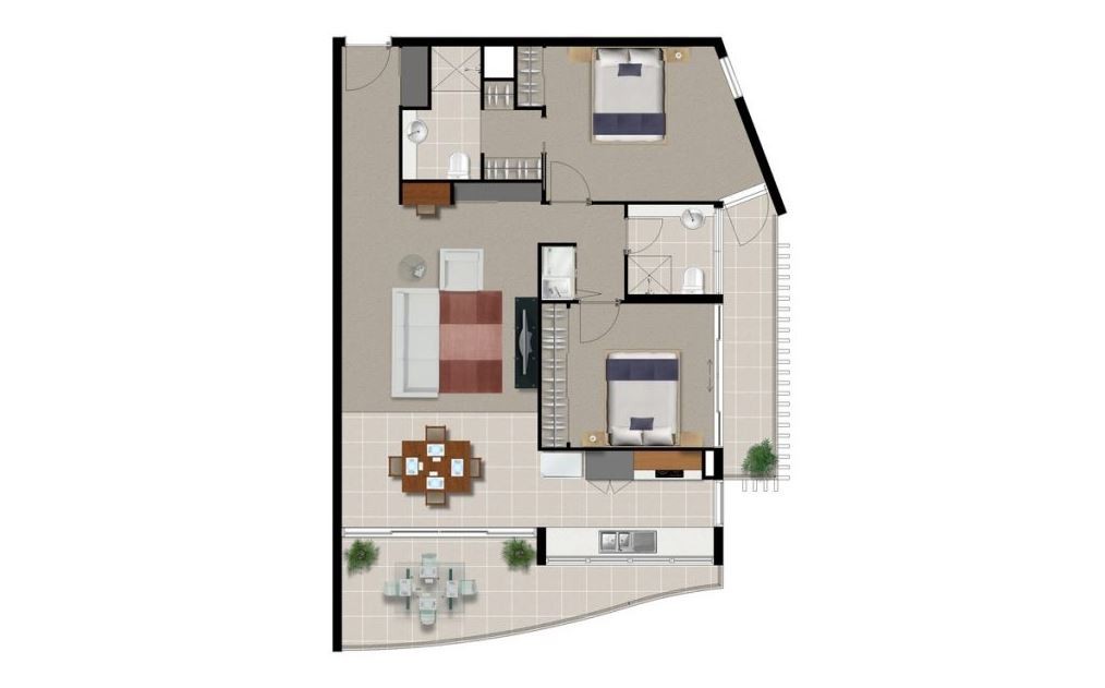 Brightwater Apartments Floor Plan Type A