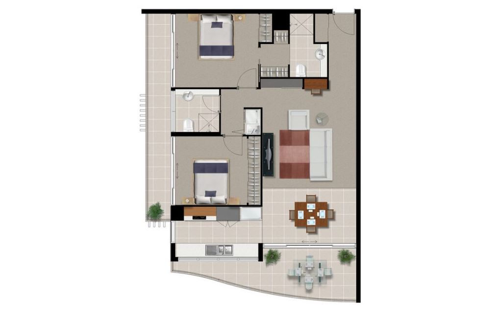 Brightwater Apartments Floor Plan Type B