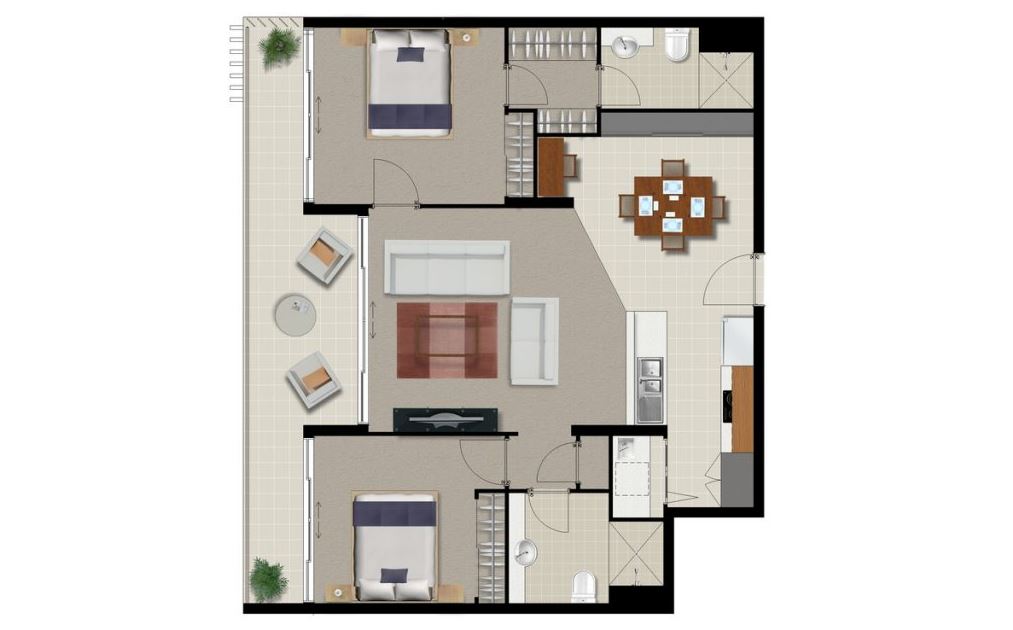 Brightwater Apartments Floor Plan Type C