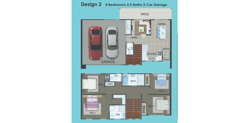 Careel Mews 4 Bedroom Floor Plan