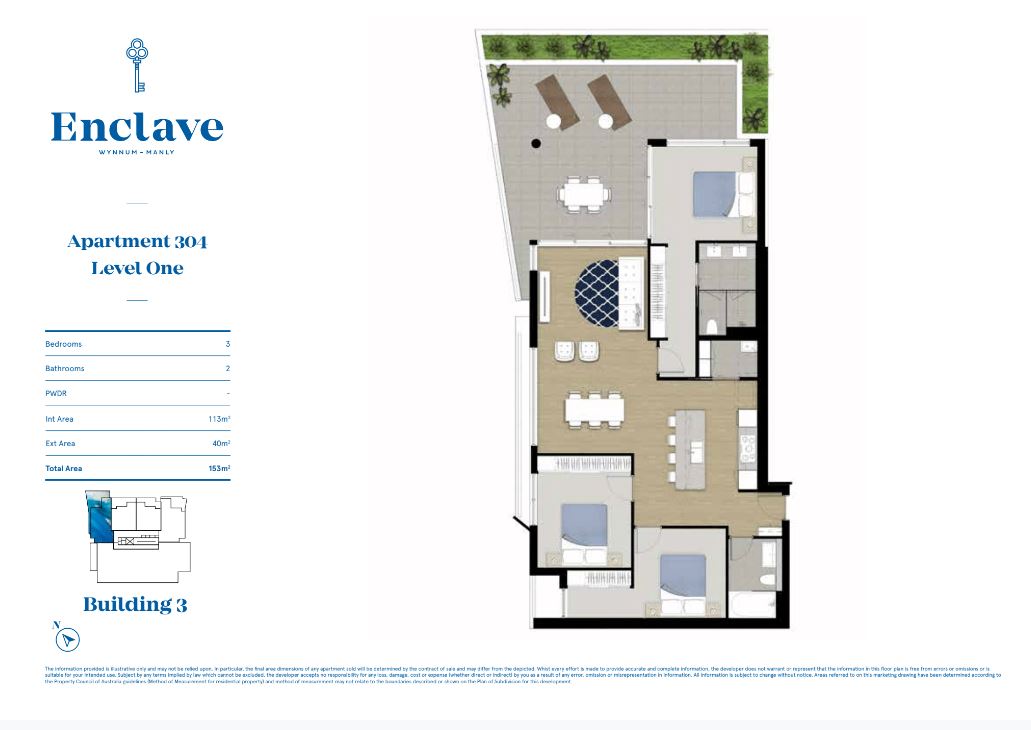 Enclave Wynnum Apartment 301 Floor Plan