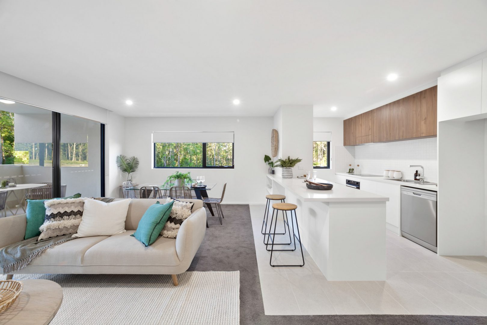 Forest Edge Living Room and Kitchen (image supplied by the developer)