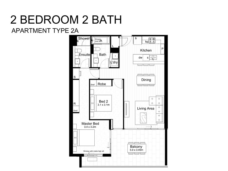 Hanlon Park Residences floor plan 2A