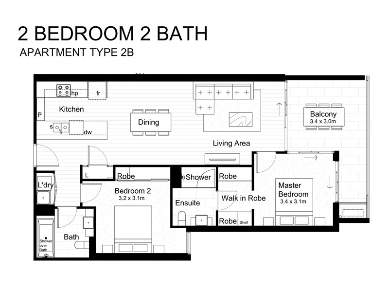 Hanlon Park Residences floor plan 2B