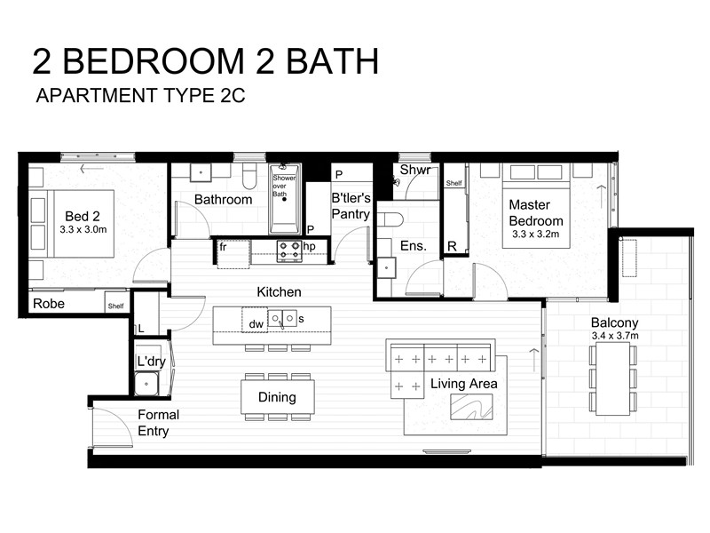 Hanlon Park Residences floor plan 2C