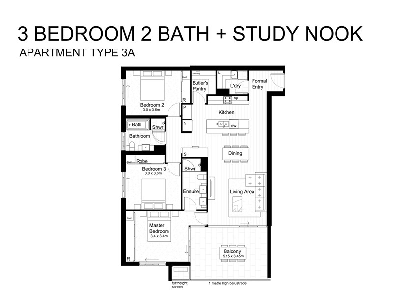 Hanlon Park Residences floor plan 3A