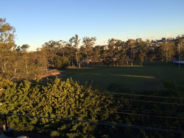 Crosby park - view from Level 7 apartment balcony.