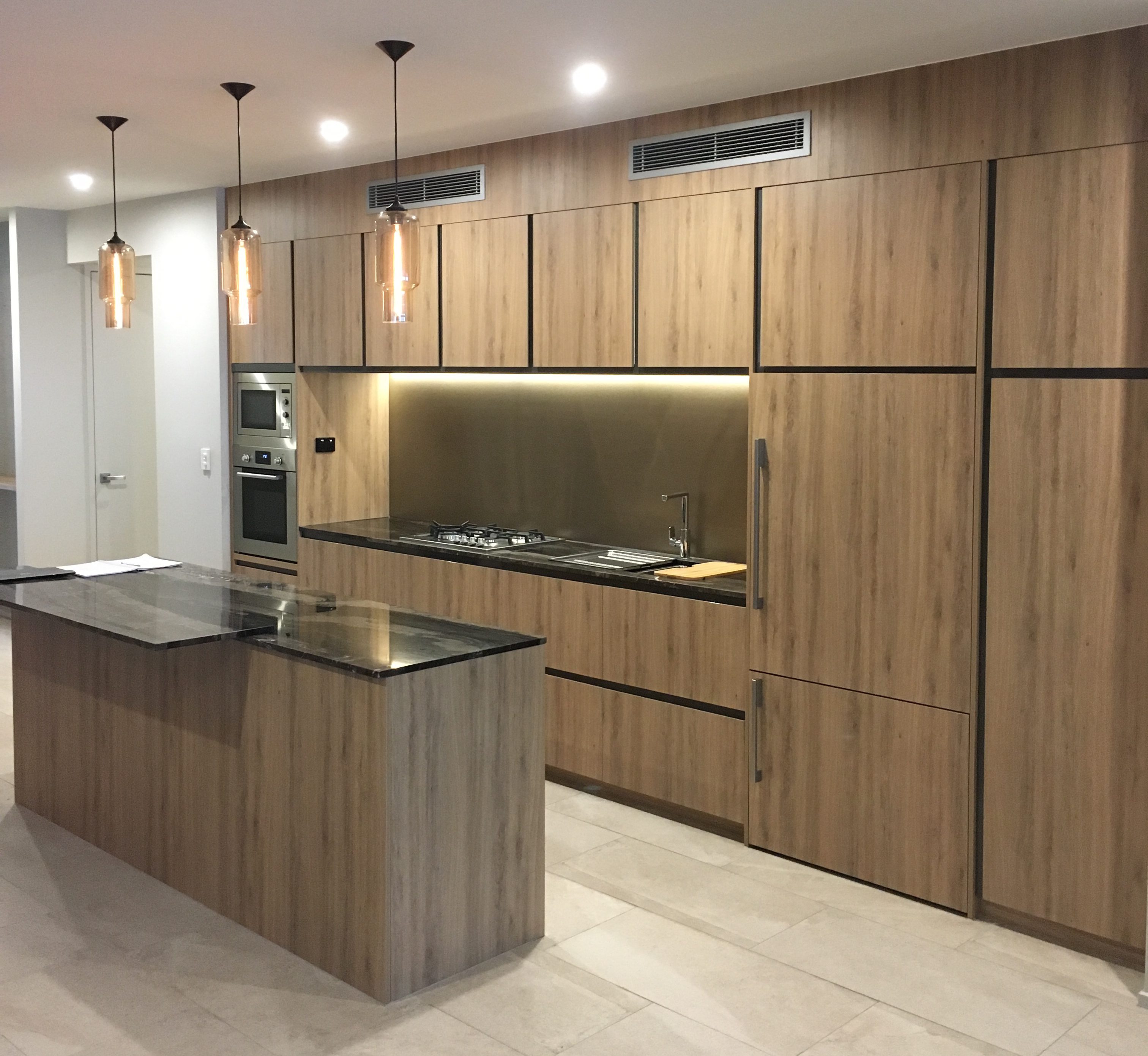 Photo of the display kitchen for La Vida Green - a fantastic example of a usable kitchen.