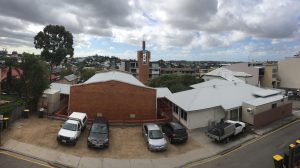 View over Oxley Lane, New Farm. Taken from the top level of an Oxley and Bowen townhome