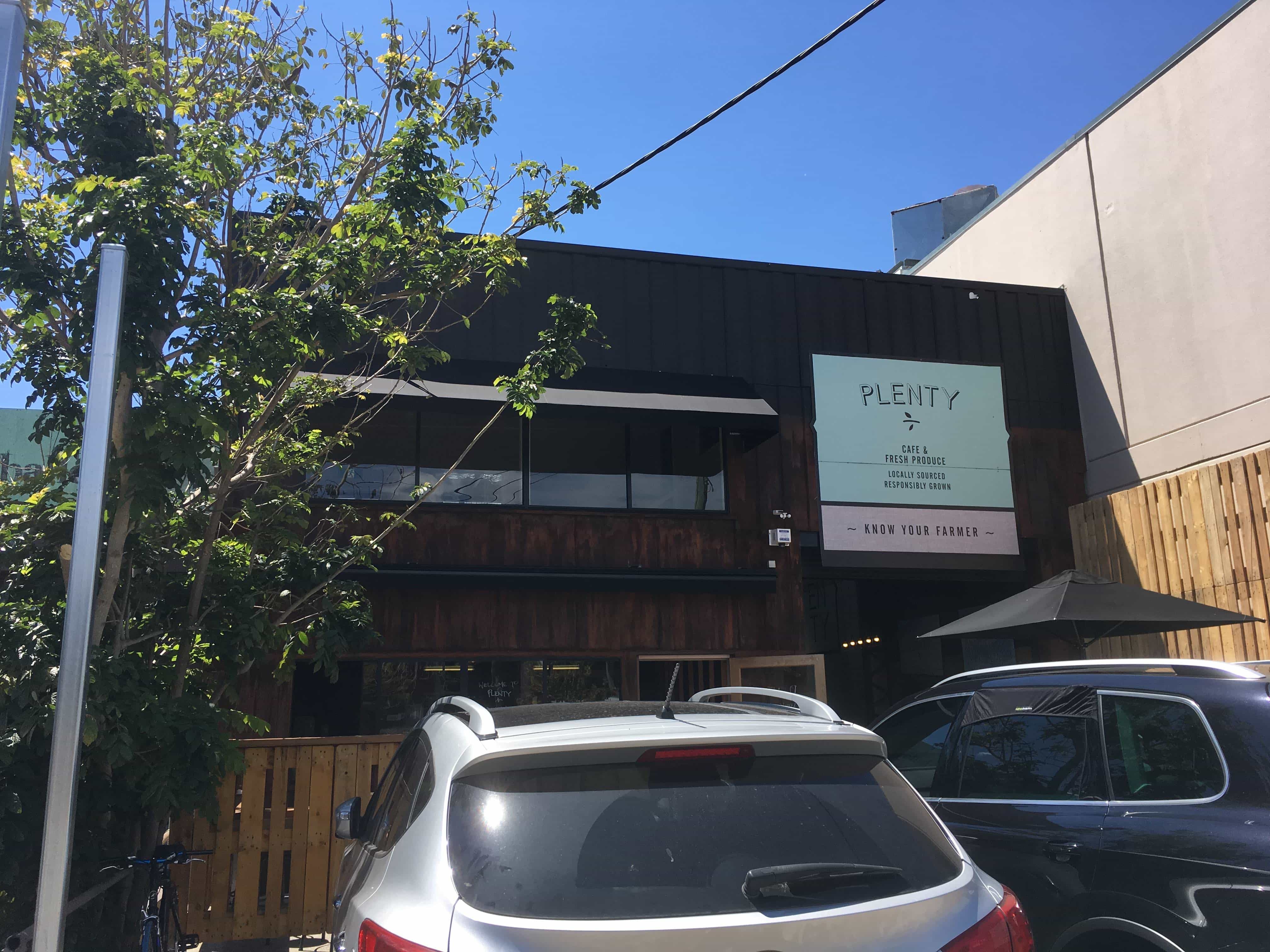 Plenty is a cafe on nearby Montague Road. Photo taken by Property Mash 27/10/2016.