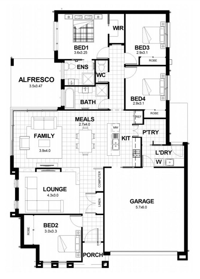Lakeview Example Floor Plan