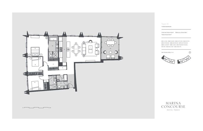 Marina Concourse Floor Plans Type A1