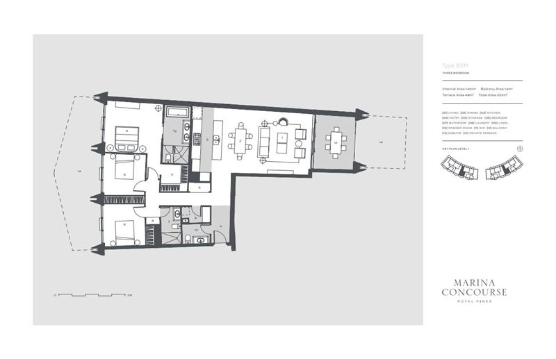 Marina Concourse Floor Plans Type B2M