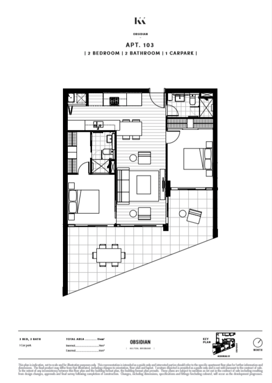 Obsidian Floor plan Apartment 0103