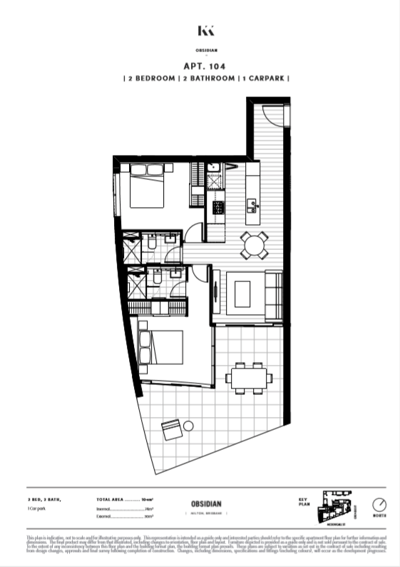 Obsidian Floor plan Apartment 0104