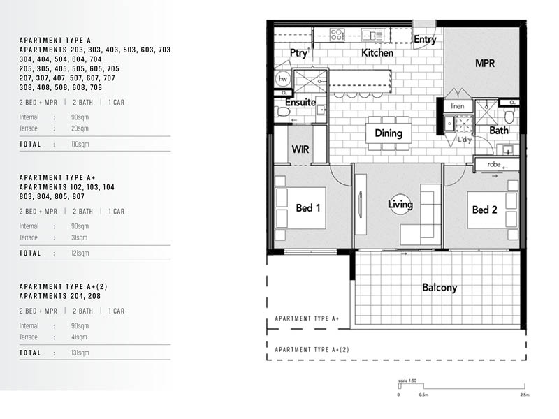 One Tree apartments Sippy Downs Floor Plan Type A