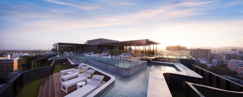 Oxley + Stirling Rooftop Pool Area