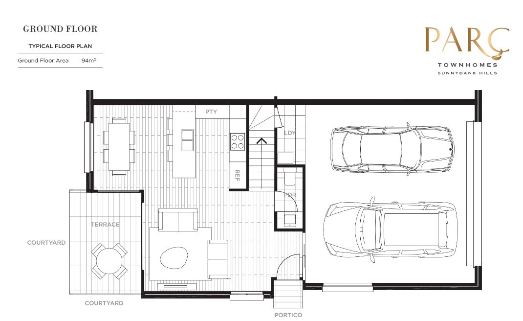 Parc Townhomes Ground Floor Plan (Standard)