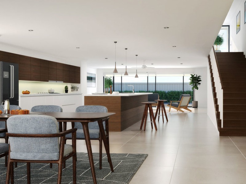Render of living space at The Villas Fraser Cove