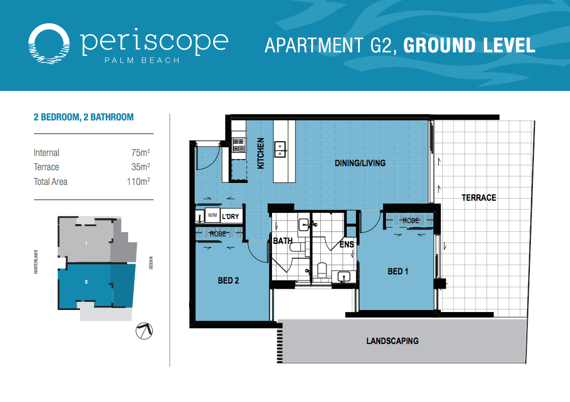 Floor Plans for Apartment 2 on the Ground Floor
