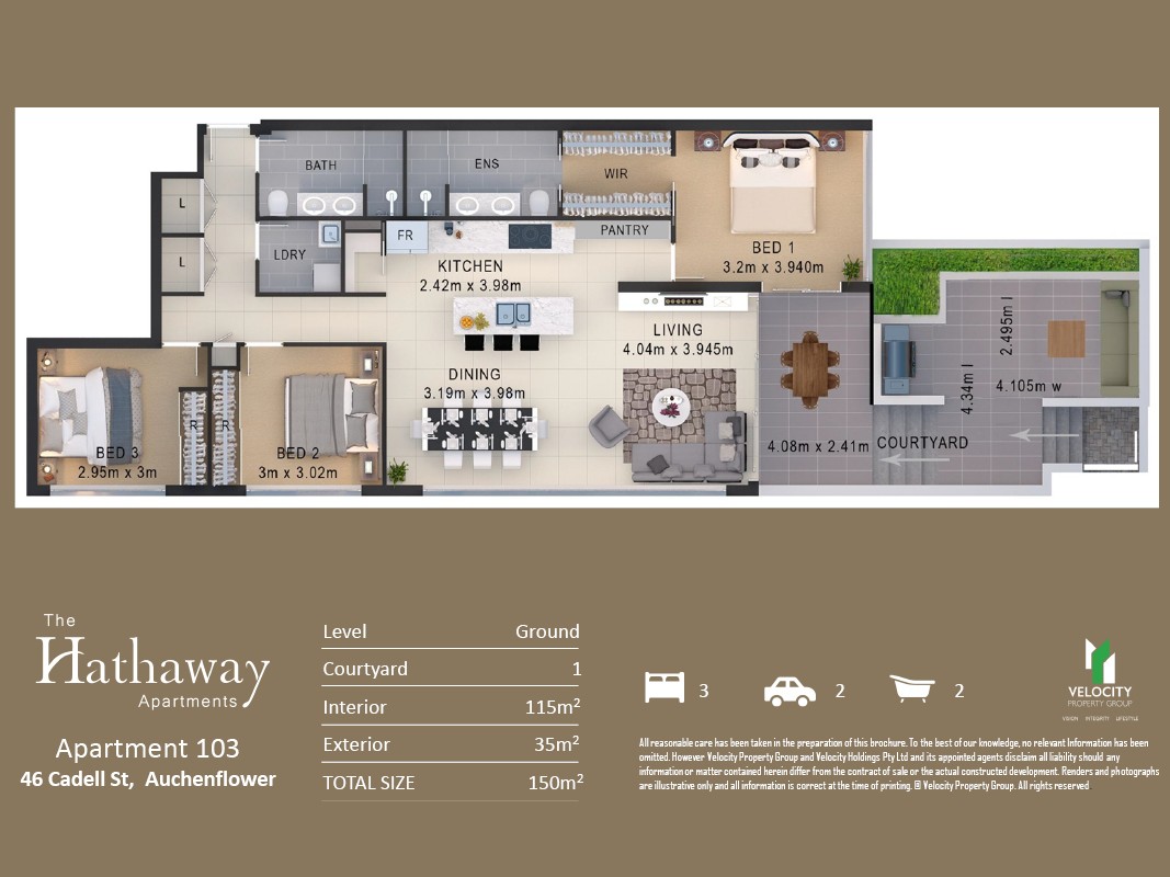 The Hathaway Apartment 103 floor plan