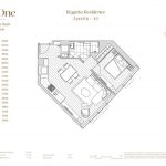 The One Regatta Residence One Bedroom Floor Plan