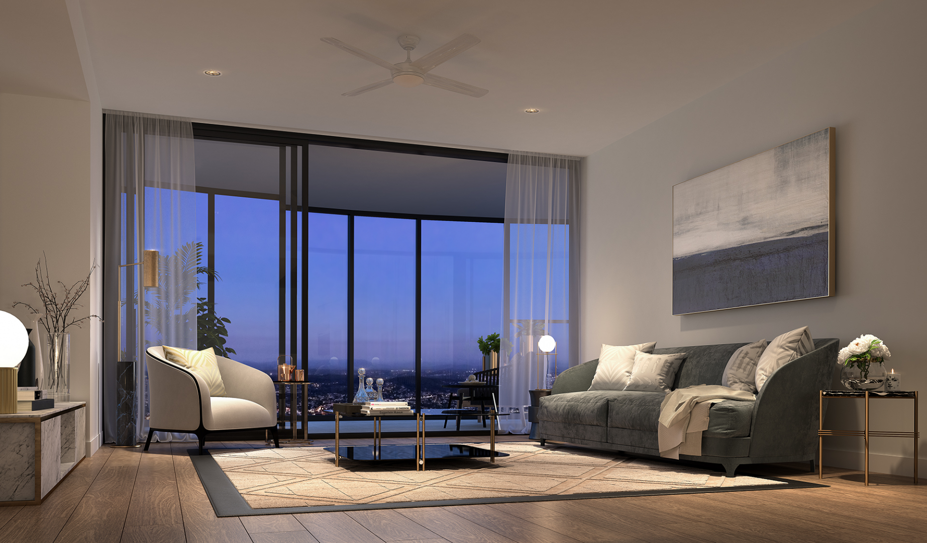 The One Residences 3 bed Living