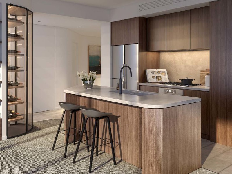 The Standard apartments kitchen (Image by ARIA Property Group)