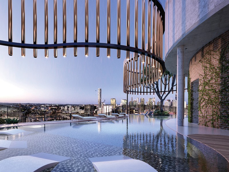 The Standard apartments rooftop pool (Image by ARIA Property Group)