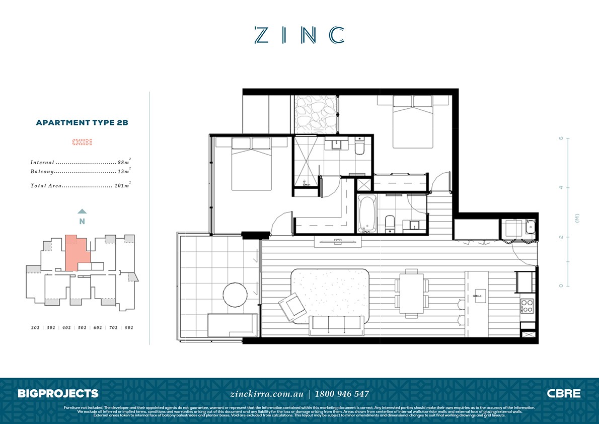 Zinc Kirra Apartment Type B