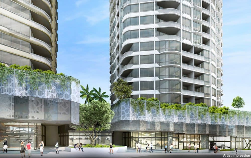 Artists Impression of High Street Frontage at Toowong Towers