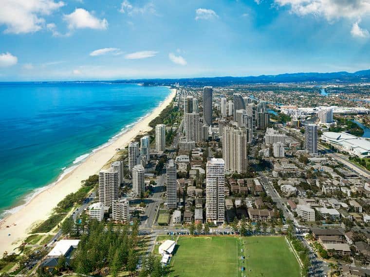 Image of the location of the new Opus Broadbeach apartments