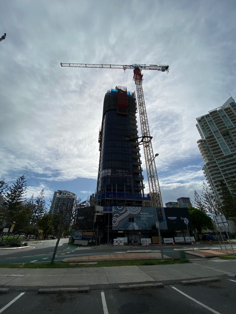 Elysian Broadbeach Construction Update Jan 2020 (image supplied by Project Marketing Australia).2