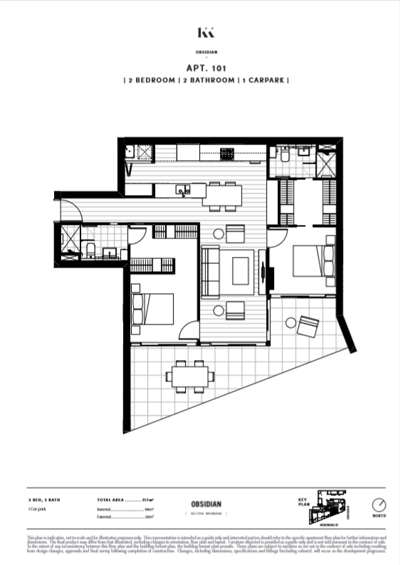 Obsidian Floor plan Apartment 0101